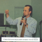 chris aulson preaching for youth night 1997